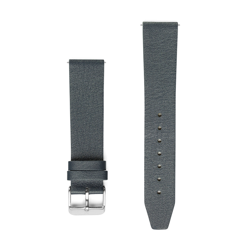 16mm Flat Grained Dark Navy strap