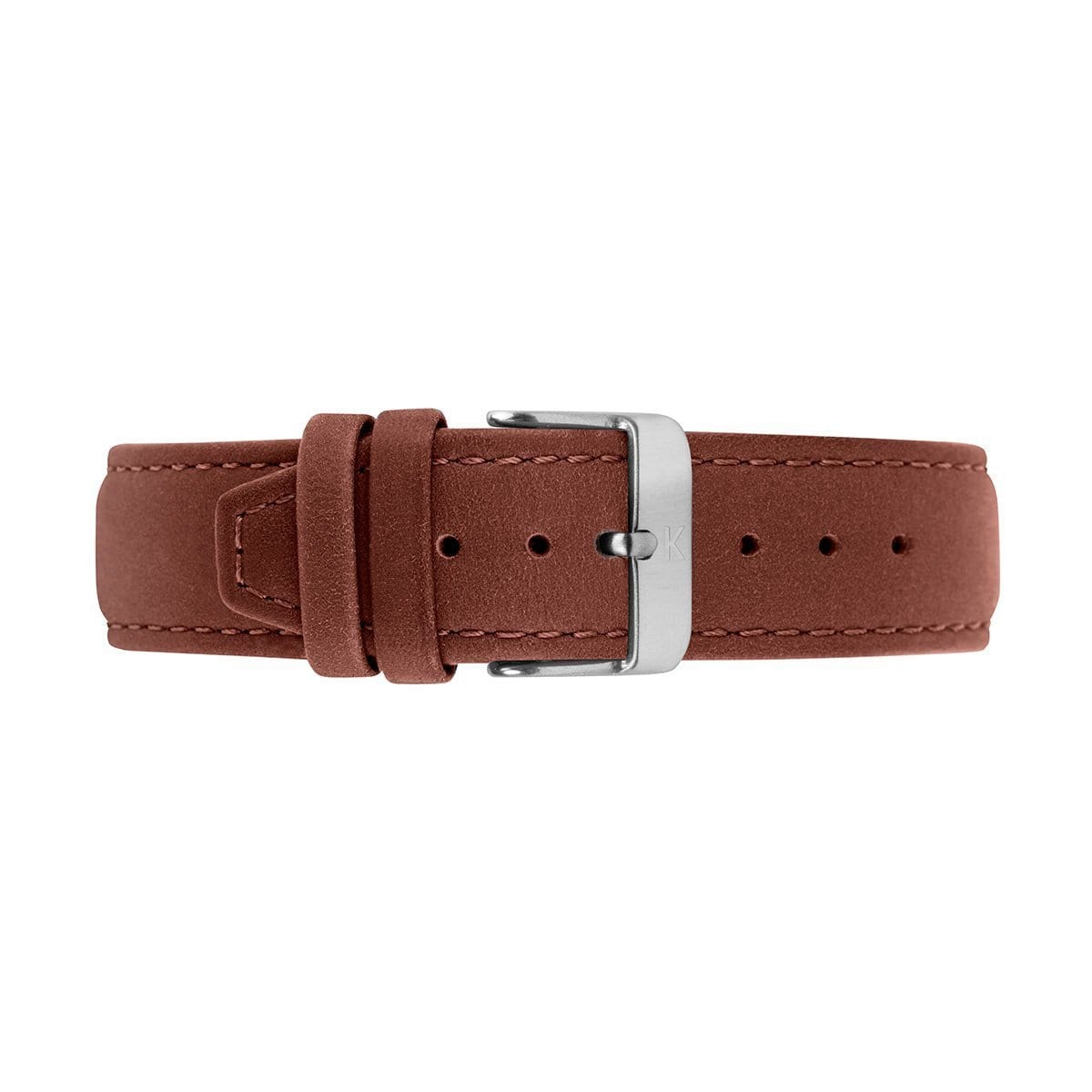 Maroon Stitched Leather Watch Strap - 20mm Width Watch Strap - Kartel Scotland