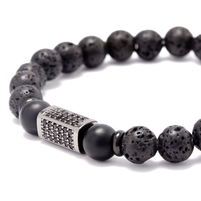 Black Lava Beads Bracelet - Kartel