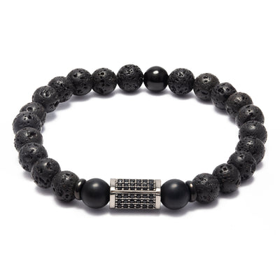 Black Lava Beads Bracelet - Kartel