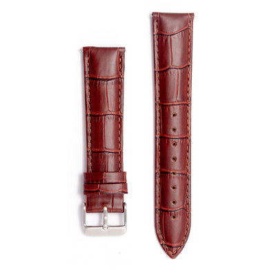 20mm Maroon Mock-croc Leather watch Strap - Kartel