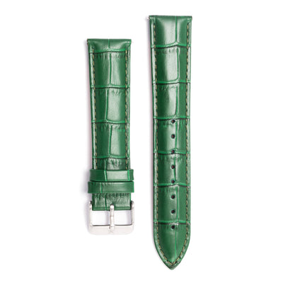 20mm Green mock-croc Leather watch Strap - Kartel