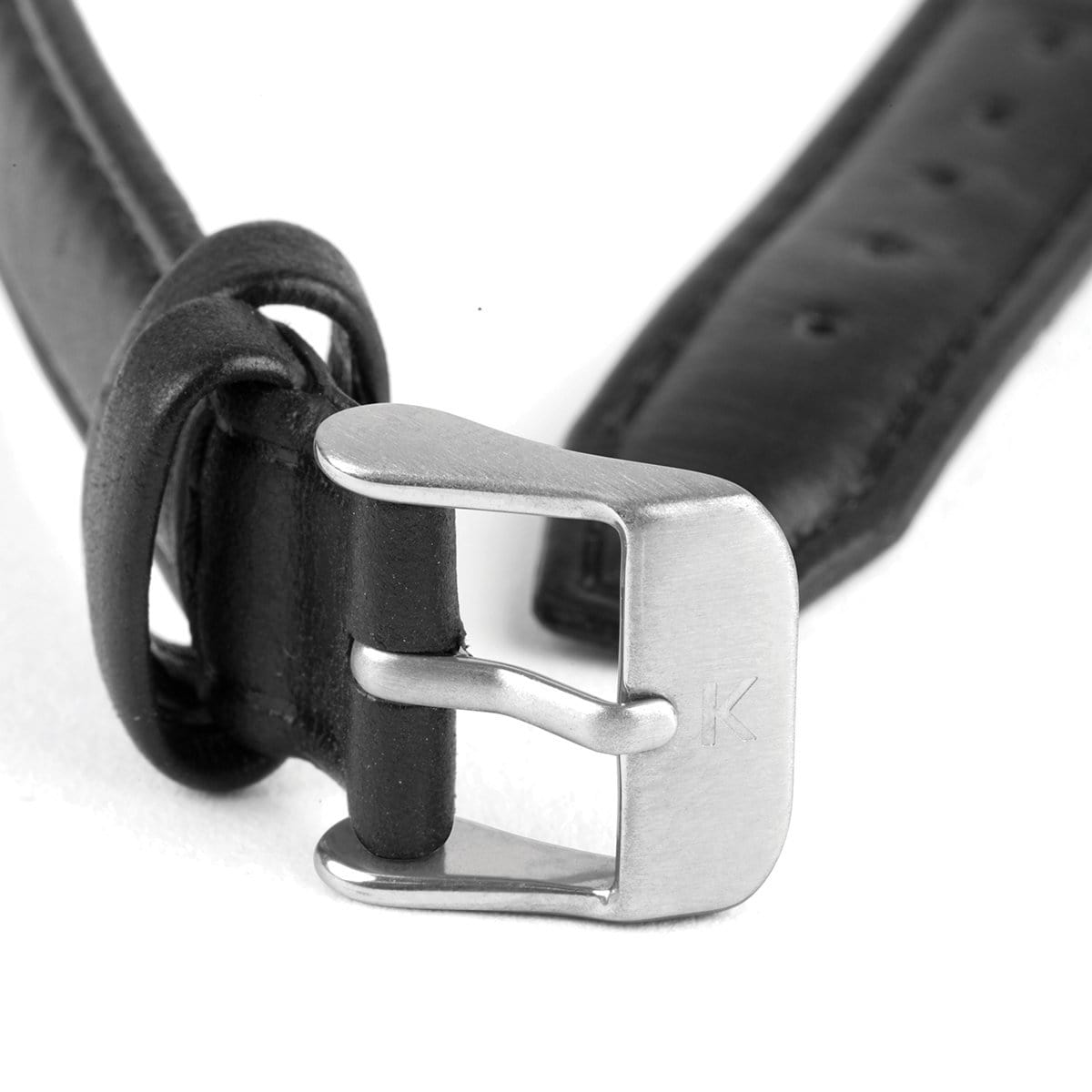 Black Stitched Leather Watch Strap - 16mm Width Watch Strap - Kartel Scotland