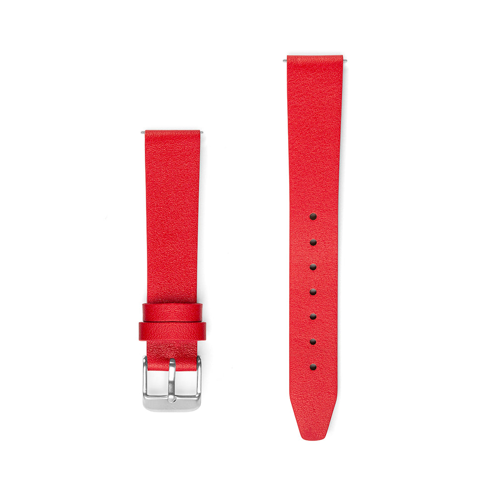 16mm Full Grained Red Strap