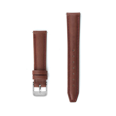 Maroon Stitched Leather Watch Strap - 16mm Width Watch Strap - Kartel Scotland