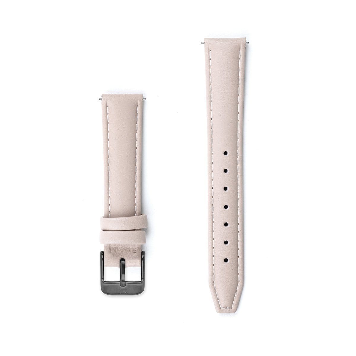 Nude Pink Stitched Leather Watch Strap - 16mm Width Watch Strap - Kartel Scotland