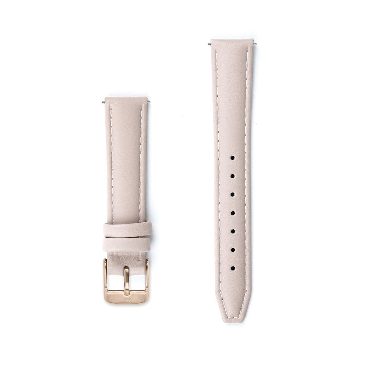 Nude Pink Stitched Leather Watch Strap - 16mm Width Watch Strap - Kartel Scotland