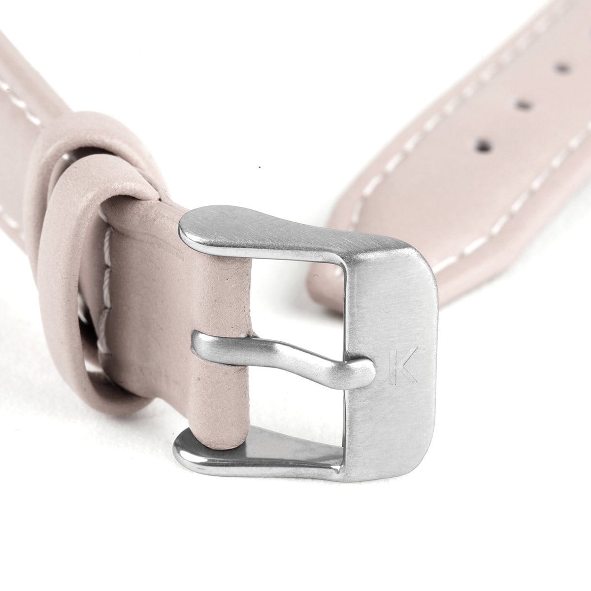 Nude Pink Stitched Leather Watch Strap - 16mm Width Watch Strap - Kartel Scotland