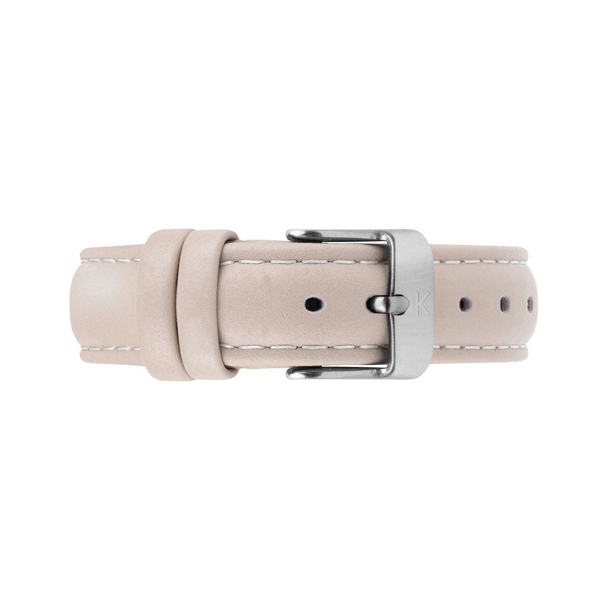Nude Pink Stitched Leather Watch Strap - 16mm Width Watch Strap - Kartel Scotland