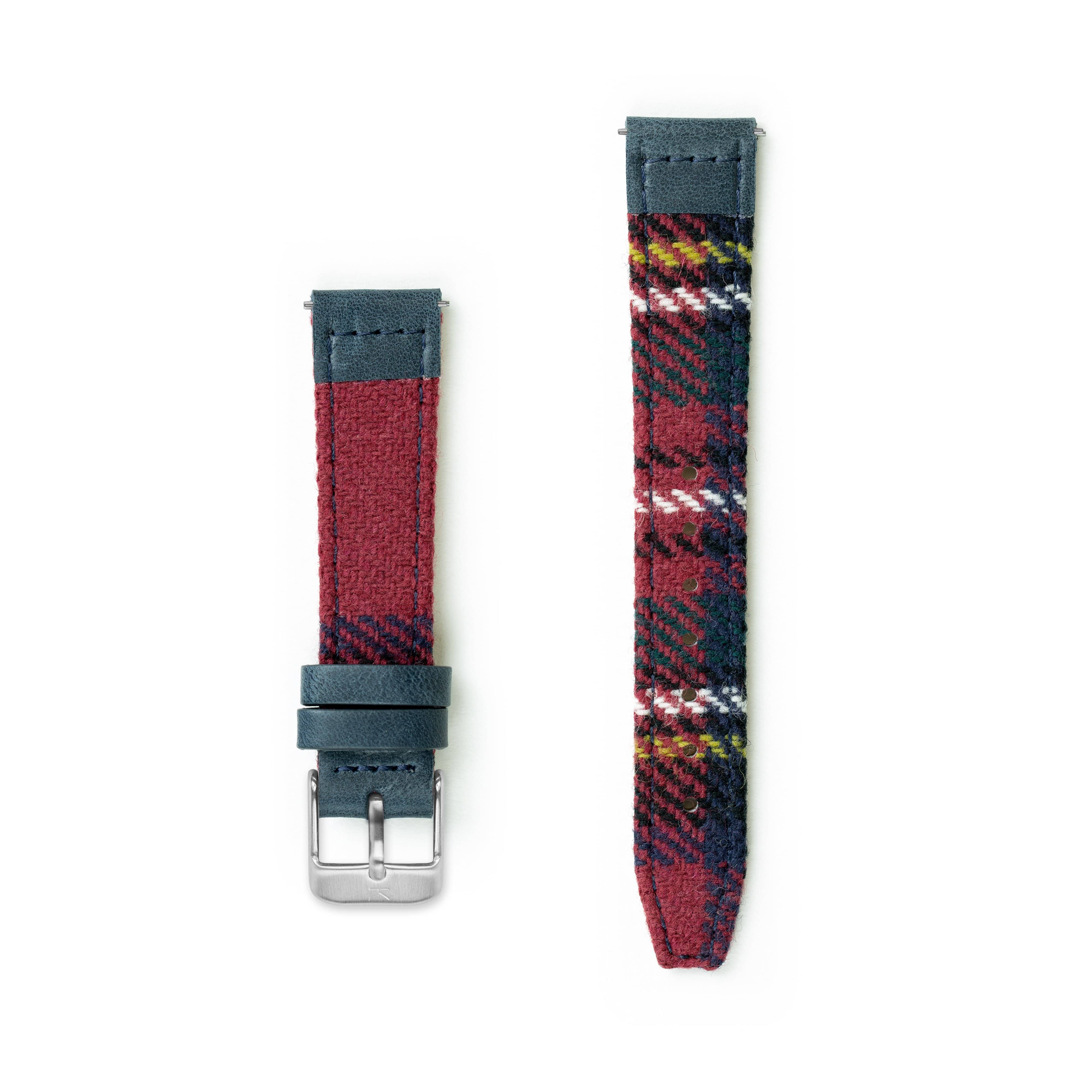 Stewart Tartan Lambswool Watch Strap - 16mm Width Watch Strap - Kartel Scotland