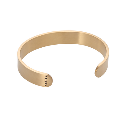 Brushed Gold Steel Cuff - 4 Sizes - Kartel