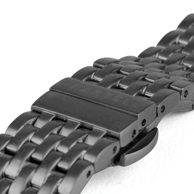 Black Metal Watch Strap - 20mm Width Watch Strap - Kartel Scotland