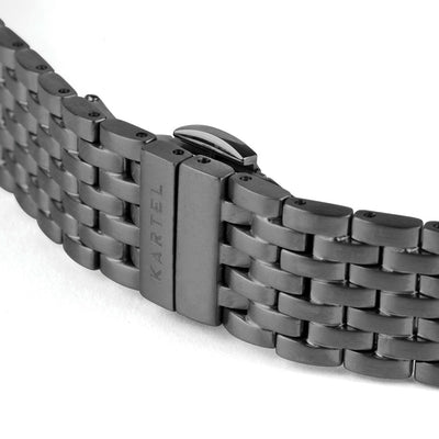 Black Metal Watch Strap - 20mm Width Watch Strap - Kartel Scotland