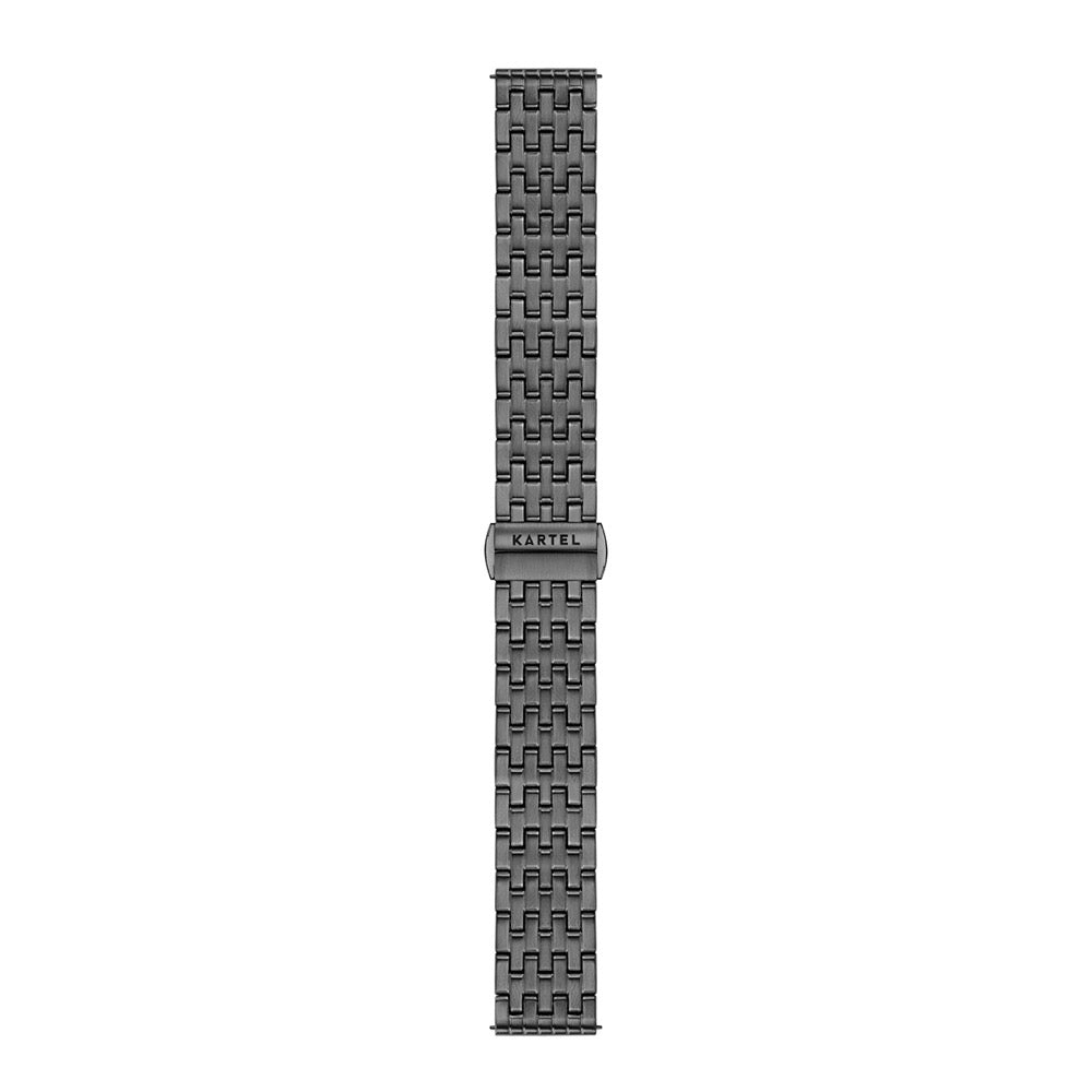 Black Metal Watch Strap - 20mm Width Watch Strap - Kartel Scotland