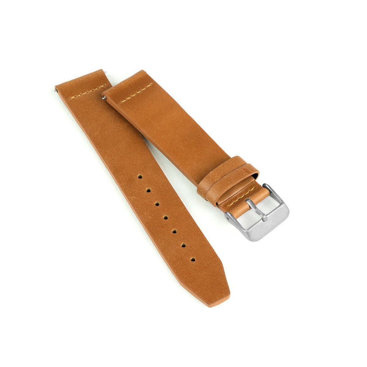 Tan Flat Leather Watch Strap - 20mm Width Watch Strap - Kartel Scotland