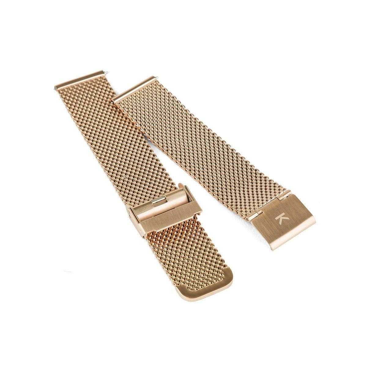 Rose Gold Chain Mesh Watch Strap - 20mm Width Watch Strap - Kartel Scotland