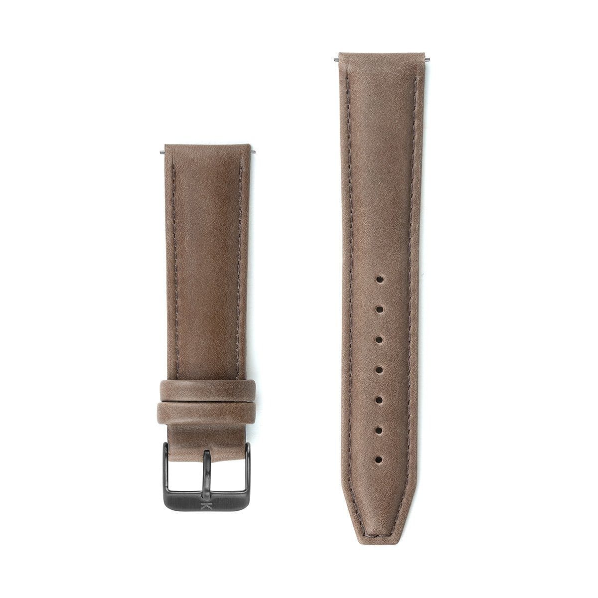 Brown Stitched Leather Watch Strap - 20mm Width Watch Strap - Kartel Scotland