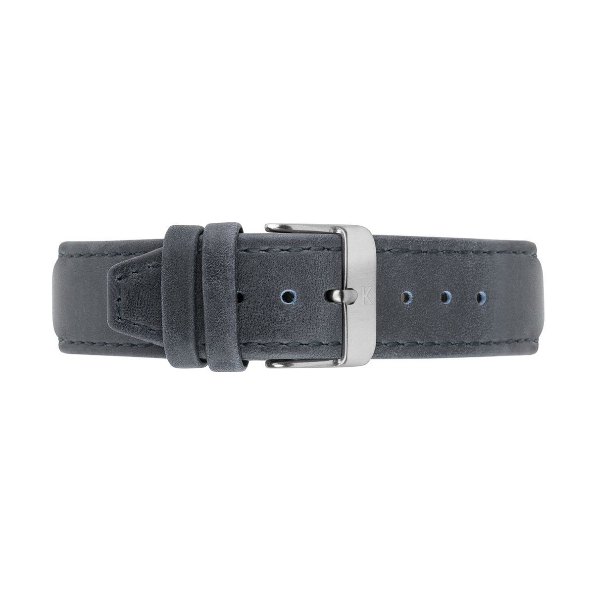 Navy Blue Stitched Leather Watch Strap - 20mm Width Watch Strap - Kartel Scotland