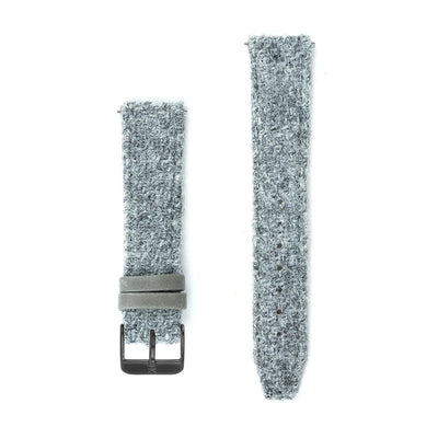 Light Grey Harris Tweed Watch Strap – 20mm Width Watch Strap - Kartel Scotland