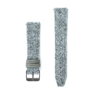 Light Grey Harris Tweed Watch Strap – 20mm Width Watch Strap - Kartel Scotland