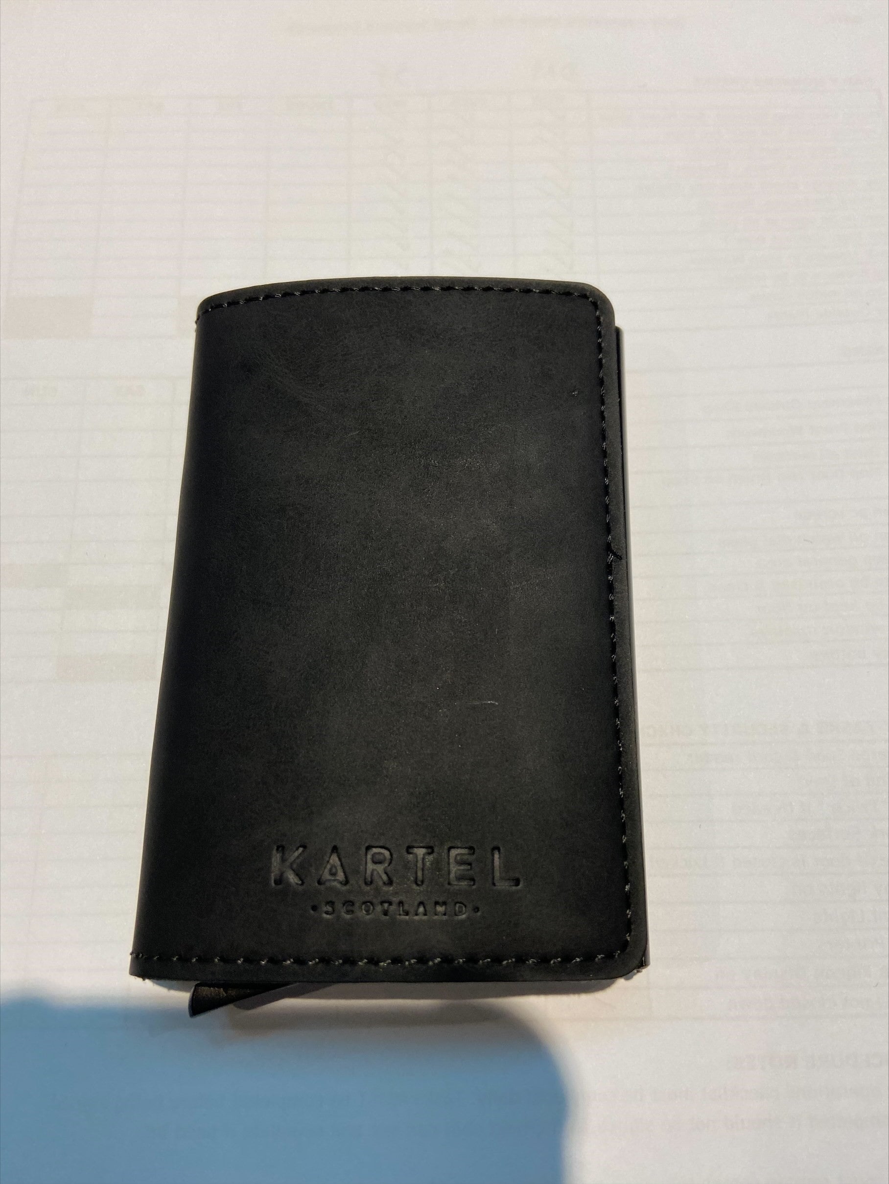 Black Wallet With Metal Card Holder