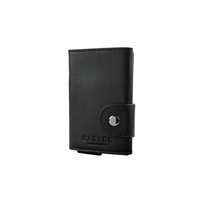 Black Wallet With Metal Card Holder - Kartel