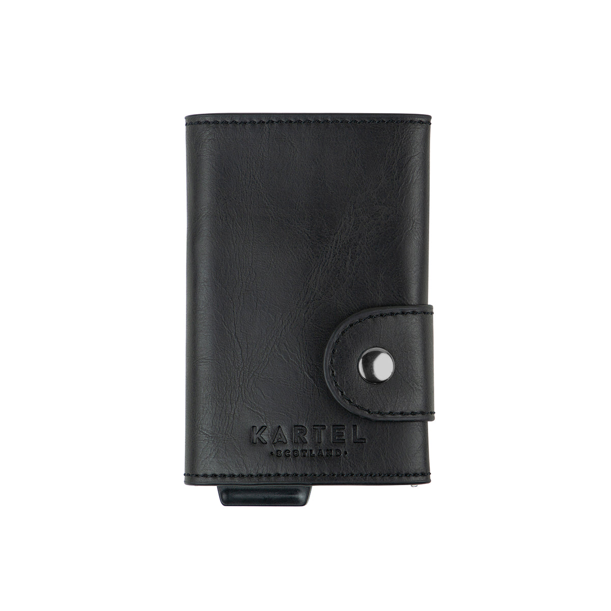 Black Wallet With Metal Card Holder