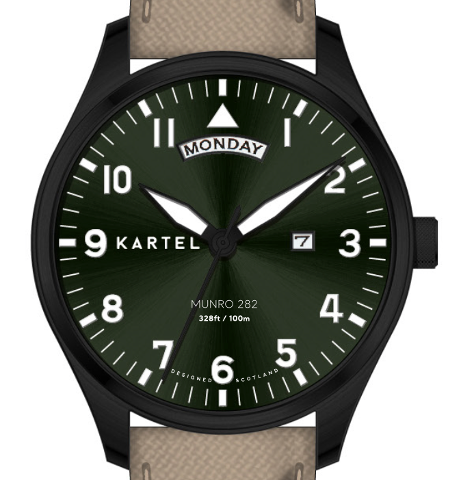 Munro 41mm Black Case / Green dial (Case only)