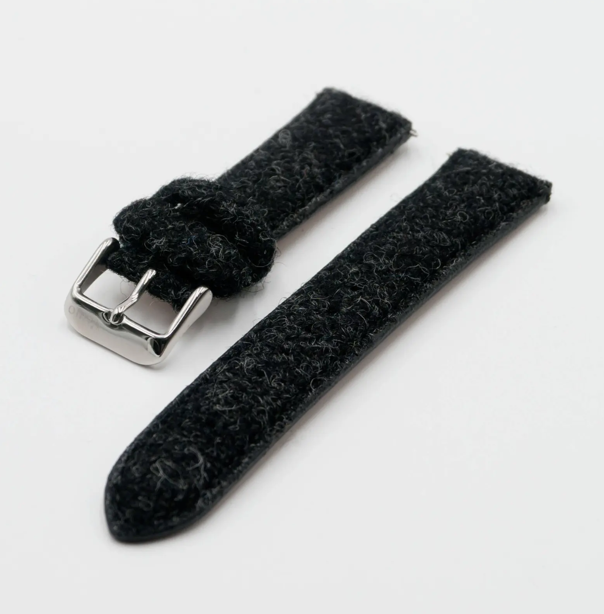 Black Harris Tweed Watch Strap – 20mm Width