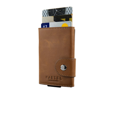 Brown Wallet With Metal Card Holder - Kartel