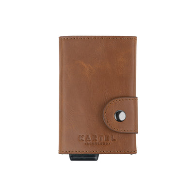 Brown Wallet With Metal Card Holder - Kartel