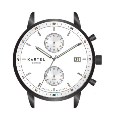 CHRONO CASE  - GUN/WHITE Watch Case - Kartel Scotland