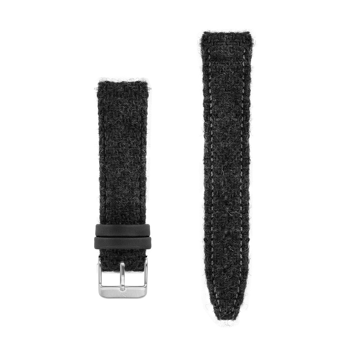 Charcoal Grey Harris Tweed Watch Strap – 20mm Width Watch Strap - Kartel Scotland